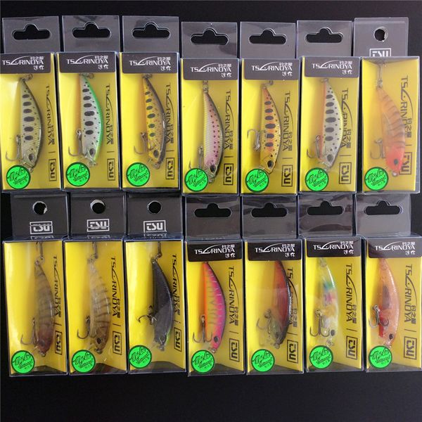 Cebos Señuelos Tsurinoya 14pcs DW63 hundimiento Mini Minnow Bait 50mm 5g Pesca Duro Realista 3D Fish Eyes 230705