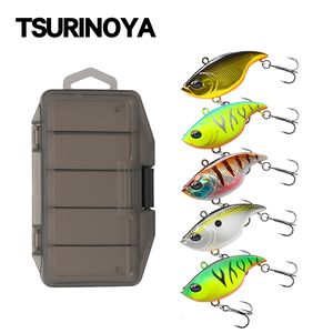 Appâts Leurres TSURINOYA 50S Vibration Fishing Lure Kit 5pcs 50mm 12 5g TEMPTER Spring Hard Bait With Box Lipless Tackle 230809