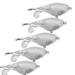 Appâts Leurres Non Peint Plopper Leurre Corps De Pêche Blanc 7 5cm 13 5g Topwater Popper Whopper Plastique Wobbler 230809