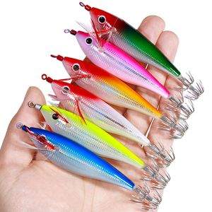 Baits lokt 10 stcs/lot pesca eging squid garnalen lure octopus aas kit 10 cm 10g lumineuze octopus aas goederen voor viszee -lokmiddel 230816