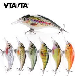 Appâts Leurres VTAVTA 6cm 10g Rattling Crankbaits Pêche Wobblers Pour Pike Tackle Lure Minnow Dur Appât Artificiel Noir 230821