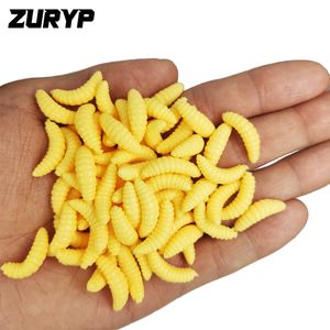 Appâts Leurres ZURYP Leurre de pêche Réaliste Ver Maggot Grub Appât Souple Silicone Artificielle Ver de Terre Odeur Crevette Additif Basse Carpe 230620