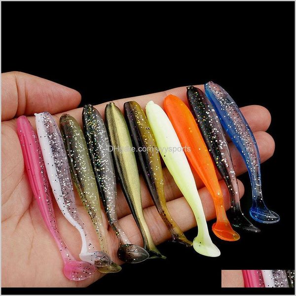 Cebos Señuelos blandos Sile Bait 7Cm 2G Productos para pesca Mar Pva Swimbait Wobblers Aparejos artificiales Azybc 1Rohk