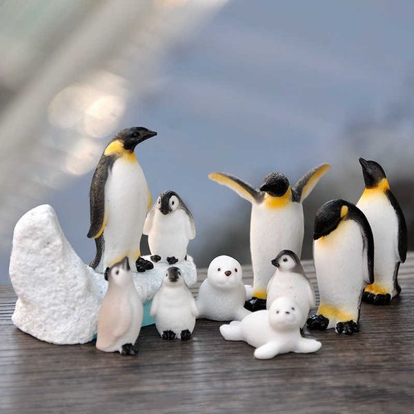 BAIUFOR 1 Juego de modelo de foca de pingüino Iceberg, figuras de invierno, paisaje, figura de juguete en miniatura para niños, regalo de cumpleaños, decoración del hogar