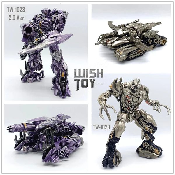 BAIWEI Transformation TW1028 TW-1028 Shockwave 2.0 Ver TW1029 Megatank Movie Studio Series KO SS56 SS13 Figura de acción Robot Toys 240130