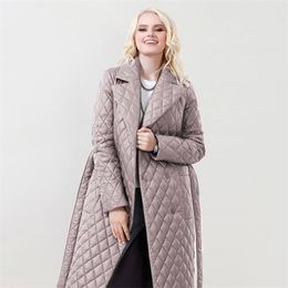 BaiytBuy 2022 Lente Katoen Gewatteren Lange Puffer Jacket voor Dames Winterjas Dames Herfst Kleding Vrouw Down Jas 211018