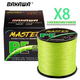 BAKAWA 8 brins tressé Pe ligne de pêche Multifilament 300 M 500 M 1000 M 100 M carpe fil japonais mouche mer eau salée accessoires 240123