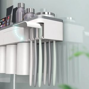 Bakeey automatique 2/3 tasses porte-brosse à dents magnétique tasses support mural outils de salle de bain sans poinçonnage