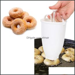Bakware keuken, eetbar home gardendonut mod gemakkelijk snel draagbare maker handmatige wafel dispenser donut hine arabisch plastic lichtweig