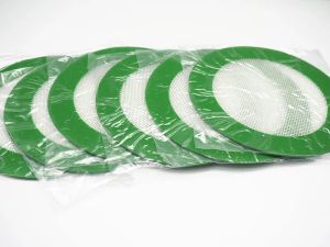 Ustensiles de cuisson forme ronde tapis en silicone antiadhésif en fibre de verre herbe sèche tapis de cuisson de qualité alimentaire feuilles de dabber fumée incassable antidérapant ZZ