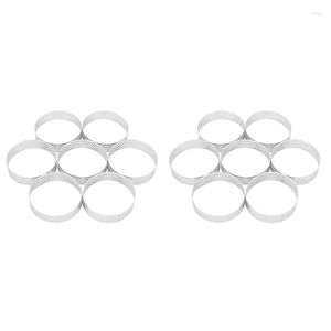 Ustensiles de Cuisson 10 Pcs Circulaire Poreux Tarte Anneau Fond Tour Tarte Gâteau Moule Cuisson Résistant À La Chaleur Mousse Perforée 8Cm