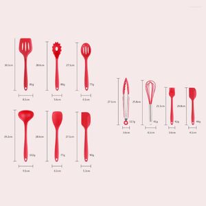 Ustensiles de cuisson 10 pièces, ustensiles de cuisine, ustensiles de cuisine résistants à la chaleur, couverts de cuisson, ensemble antiadhésif facile à nettoyer