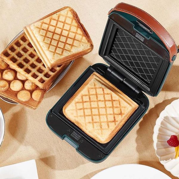 Ustensiles de cuisson Outils 110V Multifonction Petit Déjeuner Toast Pain Sandwich Gaufre Lumière Alimentaire Crêpe Maison Grille-Pain Double Face Chauffage