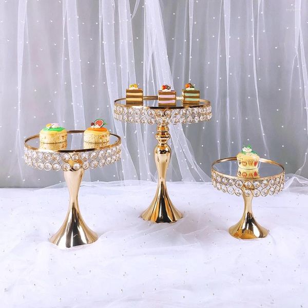 Ustensiles de cuisson 1pcs or et argent plateau de cupcake support de gâteau décoration de la maison table de dessert décoration fournisseurs de fête affichage de mariage