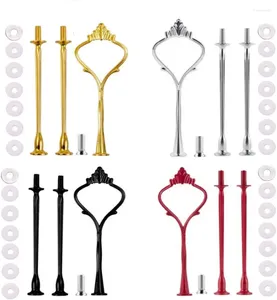 Outils de cuisson 1set 3 niveaux gâteau cupcake plaque support après-midi thé fête de mariage vaisselle présentoir multicouche support de plateau de fruits