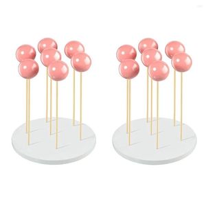 BAKEWARE Tools 2 Pack Cake Stand - 7 Hole Lollipop Holder Display Round Candy of Sucker voor bruiloft verjaardagsfeestje