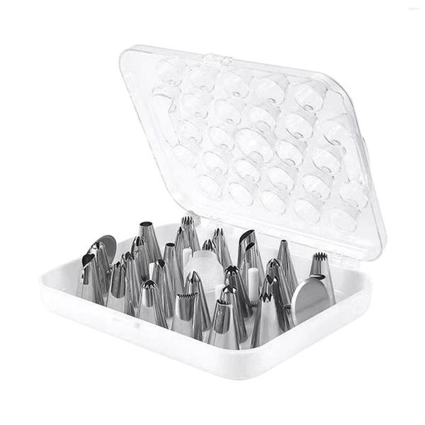 Ustensiles de Cuisson 29 pcs Tuyauterie Ensemble Pâtisserie Maison Décoration De Gâteaux En Acier Inoxydable Avec Convertisseur Buse Durable Cupcake Professionnel Réutilisable