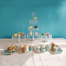 Utensilios para hornear Herramientas 3 niveles Arylic Cake Stand Durable Cupcake Postre Display Serving Platter Rack para boda Fiesta de cumpleaños Panadería