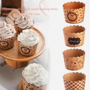 Outils de cuisson 50 pièces Mini Muffin Cupcake gobelets en papier ensemble de tasses de cuisson emballage de cuisine doublures de Dessert accessoires de moule à gâteau de fête