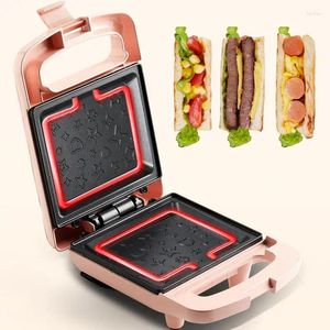 Outils de cuisson 600W Double face Sandwich Maker Chauffage électrique Gaufriers avec plaques antiadhésives Multi Fonction Grill Fromage Cuisine