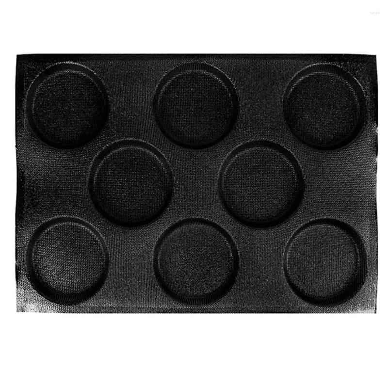 Bakeware Tools 8 Holes Hamburger Bun Pans For Baking Mesh Silicone Bread Non Stick Perforated Forms