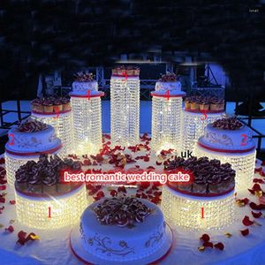 Ustensiles de cuisson 9 pièces/ensemble support à gâteau mariage acrylique fête anniversaire plateau à Cupcake bord en dentelle décoration de la maison