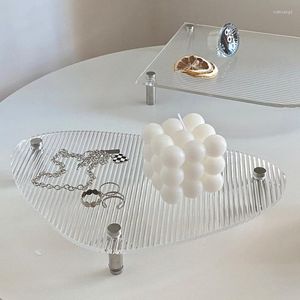 Ustensiles de cuisson Plateau transparent en acrylique Décorations de table de desserts de mariage Présentoir pour le thé de l'après-midi et dans le restaurant Wanghong