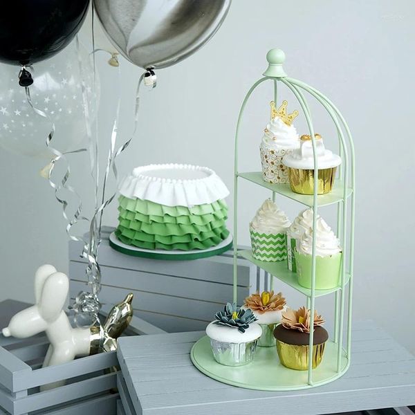 Outils de cuisson cage à oiseaux pour décoration de fête de cupcakes, fournisseur de Table de desserts sucrés de mariage, vitrine de boulanger, support à gâteaux, support à ballons