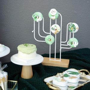 Utensilios para hornear tipo Cactus Cupcake Donuts platos de exhibición soporte de pastel para boda niños cumpleaños fiesta postre vajilla