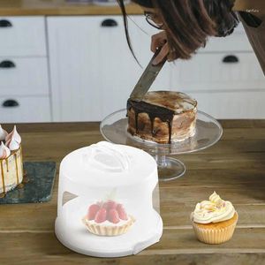 Outils de cuisson Boîte de transport de gâteaux Support de cupcake transparent Pot de stockage de desserts portable Conteneur avec couvercle verrouillable Accessoires de cuisson