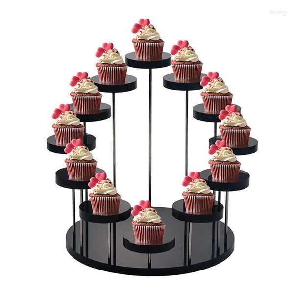 Ustensiles de cuisson Cupcake Bijoux Présentoir Acrylique Disque De Mariage Fête D'anniversaire Décor À La Maison Titulaire Dessert Transparent Supports De Rangement