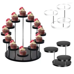 Bakvormen Gereedschappen Cupcake Stand Acryl Cake Display Sieraden Transparant Dessertrek Bruiloft Verjaardagsfeestje Decoratie