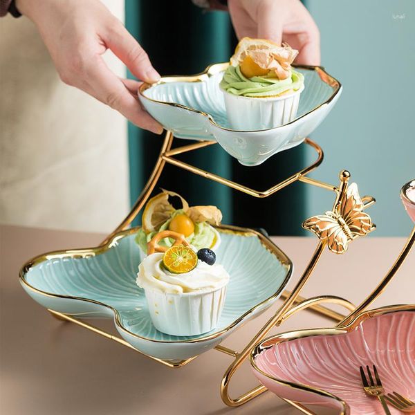 Utensilios para hornear Postre Muffin Hornear Pastel Soporte de exhibición Plato Pies Confitería Cupcake Gadget Cocina Etagere Taart Accesorios para el hogar