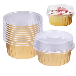 Ustensiles de cuisson jetables carrés en aluminium, tasse à gâteau, pouding alimentaire avec couvercle, tarte aux fruits, récipient à emporter, poêle pour