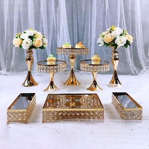 Ustensiles de cuisson Or 8 pcs Gâteau Stand Cupcake Plateau Décoration De La Maison Dessert Table Décoration Partie Fournisseurs De Mariage Affichage