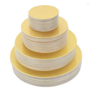 Ustensiles de cuisson Outils ronds dorés Plateau à gâteau rond Diamètre de la base en carton 10 16 22 26 cm Parfait pour décorer le plateau à dessert Cupcake