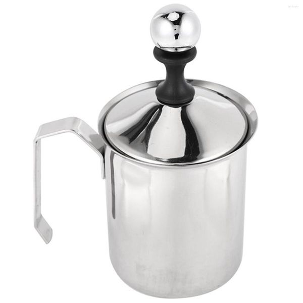 Outils de cuisson manuel lait presse française cafetière en acier inoxydable pompe à main mousseur pichet à main