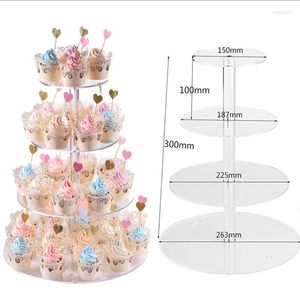 Ustensiles de cuisson Outils Multi-Couche Rond Acrylique Cristal De Mariage Gâteau Stand Présentoir Cupcake Titulaire Plaque Fête D'anniversaire Décoration Stands