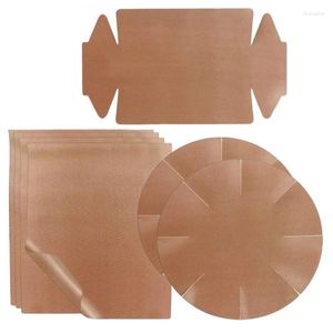 Ustensiles de cuisson Doublure de four Tapis de cuisson pour gâteau résistant au four Ensemble de tapis de planche à pâtisserie en papier Rectangle rond Sac à pain irrégulier Doublures sans danger pour les aliments pour