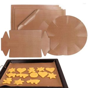 Bakware gereedschap oven mat anti-aanbak cake pan set bakbenodigdheden voedsel veilige lade liners rechthoek ronde onregelmatige broodtas magnetron