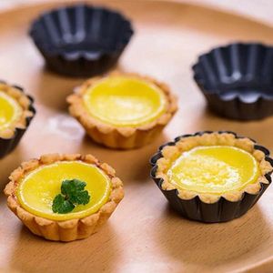 Ustensiles de cuisson réutilisables en acier au carbone, moule à gâteau antiadhésif, tarte, Pizza, Cupcake, œufs, tartelette, cuisson, tasse à muffins