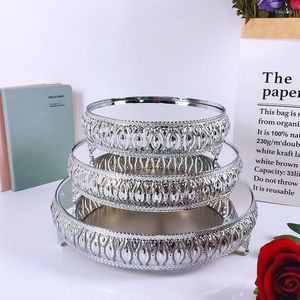 Bakware tools Silver Wedding Display Cake Stand Cupcake Tray Home Decoratie Dessert Tafel Decoreren Party Leveranciers