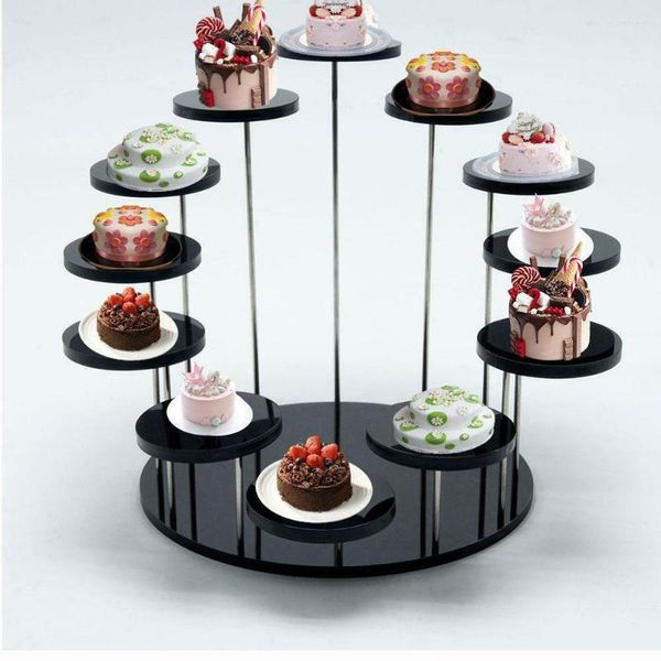 Ustensiles de cuisson fête d'anniversaire de mariage adapté à l'affichage de petits articles support acrylique bijoux gâteau Cupcake Dessert Rack