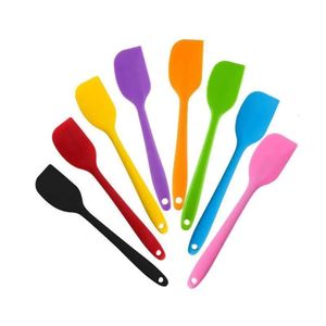 Cuisson 8 pouces sans BPA spatules de cuisson en silicone spatule en caoutchouc résistant à la chaleur conception monobloc sans couture grattoir flexible antiadhésif nouveau