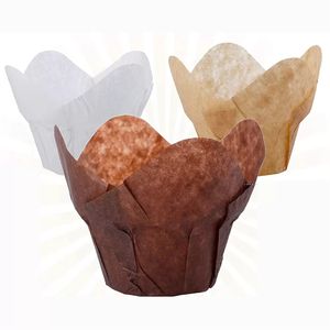 Moule de cuisson Lotus papier cuisson Cupcake Muffin doublures coupe parchemin emballages résistants à la graisse pour les mariages anniversaire