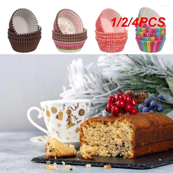 Moules de cuisson 1/2 / 4pcs Cake Cake Cupcake Cupcake Paper Boîte Boîte ACCESSOIRES DE CUIE ACCESSOIRES