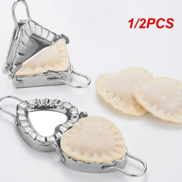 Moules de cuisson 1 / 2pcs Dumpling Maker 304 Moule de moule en acier inoxydable Passe Ravioli Peau Pâte de pâtisserie Machine pour