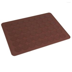 Moules de cuisson 1 Pc 48 Macaron Tapis Silicone Moule Feuille De Pâtisserie Muffin Plateau Réutilisable Ustensiles De Cuisson Cuisine Outils Accessoires