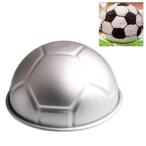 Moules de cuisson 1 pièces 3D demi-rond en forme de boule de Football moule à gâteau 8 pouces épaississement en alliage d'aluminium anniversaire Pan