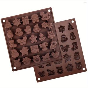 Bakvormen 1-delige kerstsiliconen schimmel snoep chocoladetaart voor pingerkoek koekje ijs diy productie